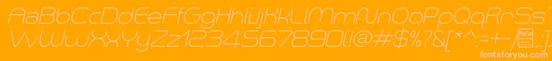 SmushLightItalicDemo Font – Pink Fonts on Orange Background