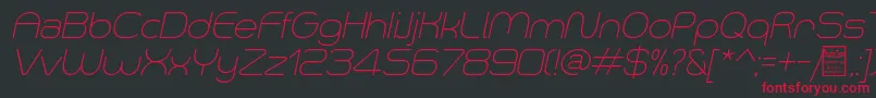 SmushLightItalicDemo Font – Red Fonts on Black Background