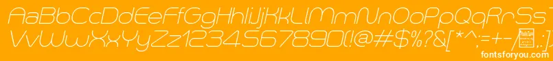 SmushLightItalicDemo Font – White Fonts on Orange Background