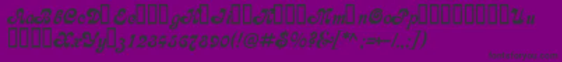 Asessor-fontti – mustat fontit violetilla taustalla