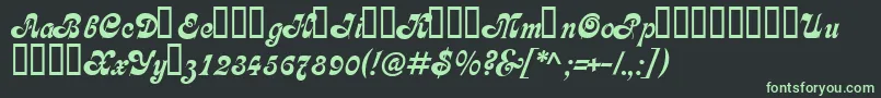フォントAsessor – 黒い背景に緑の文字