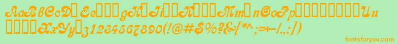 Asessor Font – Orange Fonts on Green Background