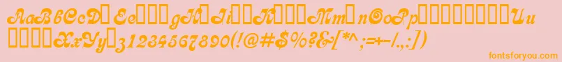 Asessor Font – Orange Fonts on Pink Background