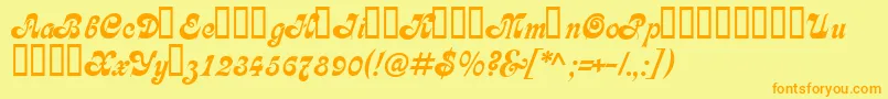 Asessor Font – Orange Fonts on Yellow Background