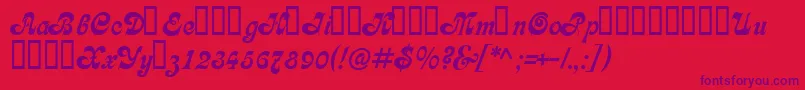 Asessor Font – Purple Fonts on Red Background
