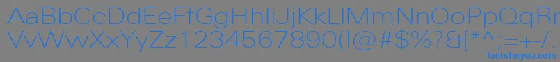 More about UniversNextProThinExtended Font UniversNextProThinExtended Font – Blue Fonts on Gray Background