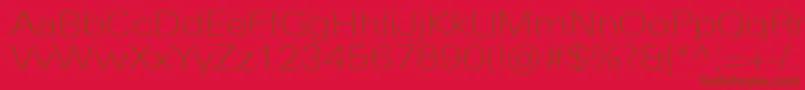 UniversNextProThinExtended Font – Brown Fonts on Red Background