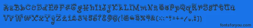 Waker Font – Black Fonts on Blue Background
