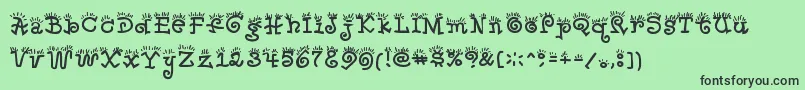 Waker Font – Black Fonts on Green Background