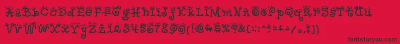 Waker Font – Black Fonts on Red Background