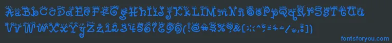 Waker Font – Blue Fonts on Black Background
