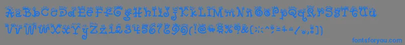 Waker-Schriftart – Blaue Schriften auf grauem Hintergrund