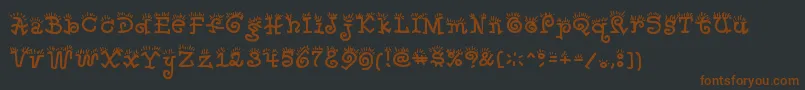 Waker Font – Brown Fonts on Black Background