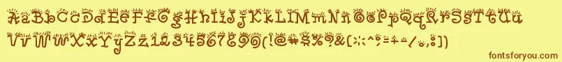 Waker Font – Brown Fonts on Yellow Background