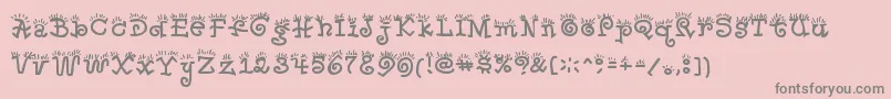 Waker Font – Gray Fonts on Pink Background