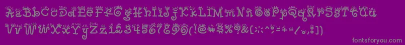 Waker-Schriftart – Graue Schriften auf violettem Hintergrund