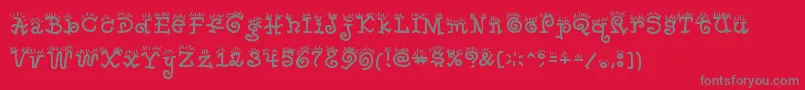 Waker Font – Gray Fonts on Red Background