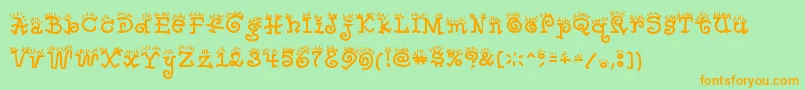 Waker Font – Orange Fonts on Green Background