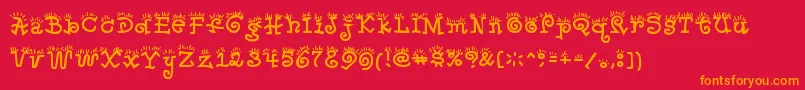 Waker Font – Orange Fonts on Red Background