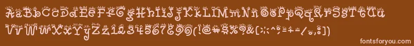 Waker Font – Pink Fonts on Brown Background