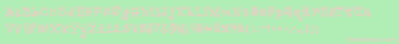 Waker Font – Pink Fonts on Green Background