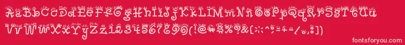 Waker Font – Pink Fonts on Red Background