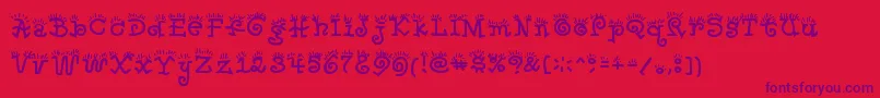 Waker Font – Purple Fonts on Red Background