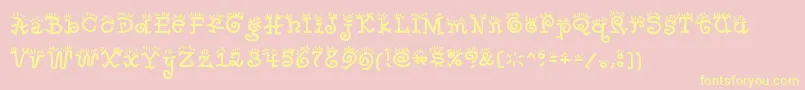 Waker Font – Yellow Fonts on Pink Background