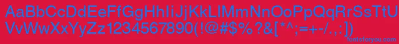 Svobodafwf Font – Blue Fonts on Red Background