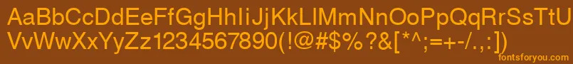 Svobodafwf Font – Orange Fonts on Brown Background