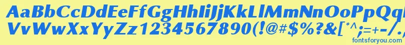 fuente OmniBlackItalic – Fuentes Azules Sobre Fondo Amarillo