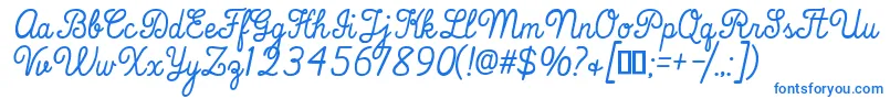 ThatsFontFolks-Schriftart – Blaue Schriften auf weißem Hintergrund