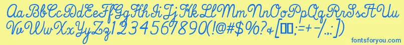 ThatsFontFolks Font – Blue Fonts on Yellow Background