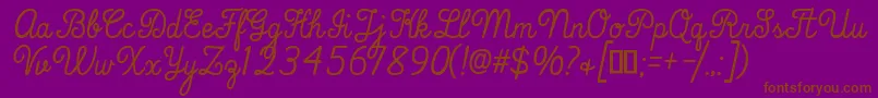 ThatsFontFolks-Schriftart – Braune Schriften auf violettem Hintergrund