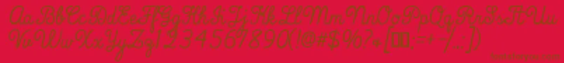 ThatsFontFolks Font – Brown Fonts on Red Background