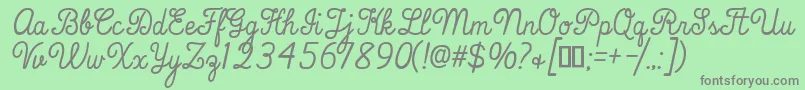 ThatsFontFolks Font – Gray Fonts on Green Background