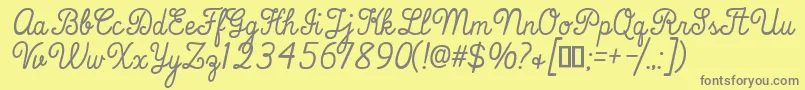 ThatsFontFolks-fontti – harmaat kirjasimet keltaisella taustalla