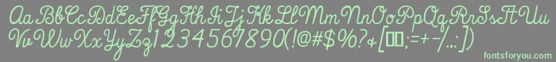 Шрифт ThatsFontFolks – зелёные шрифты на сером фоне