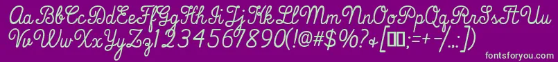 フォントThatsFontFolks – 紫の背景に緑のフォント
