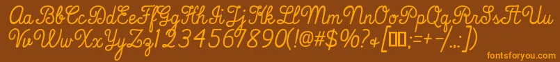 ThatsFontFolks Font – Orange Fonts on Brown Background