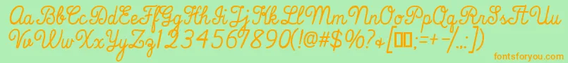 ThatsFontFolks Font – Orange Fonts on Green Background