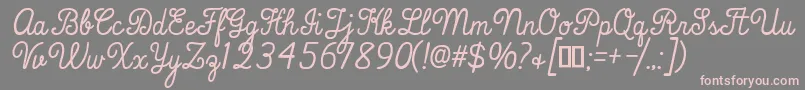 フォントThatsFontFolks – 灰色の背景にピンクのフォント