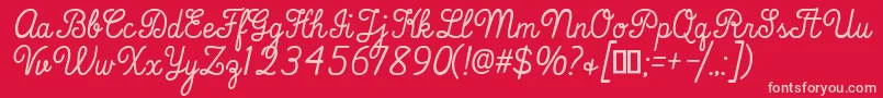 ThatsFontFolks Font – Pink Fonts on Red Background