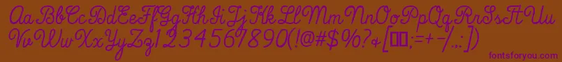 Шрифт ThatsFontFolks – фиолетовые шрифты на коричневом фоне
