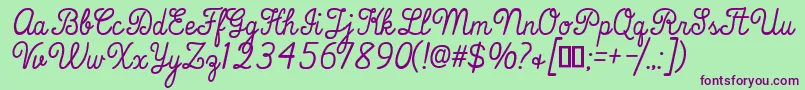ThatsFontFolks-fontti – violetit fontit vihreällä taustalla