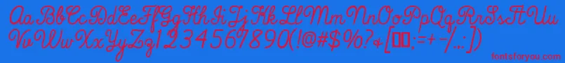 ThatsFontFolks Font – Red Fonts on Blue Background