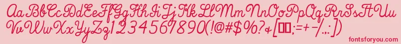 ThatsFontFolks Font – Red Fonts on Pink Background