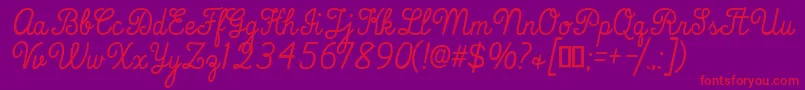 ThatsFontFolks Font – Red Fonts on Purple Background