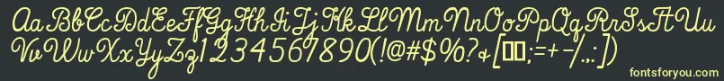 ThatsFontFolks Font – Yellow Fonts on Black Background