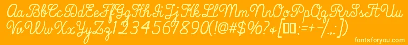 ThatsFontFolks-fontti – keltaiset fontit oranssilla taustalla